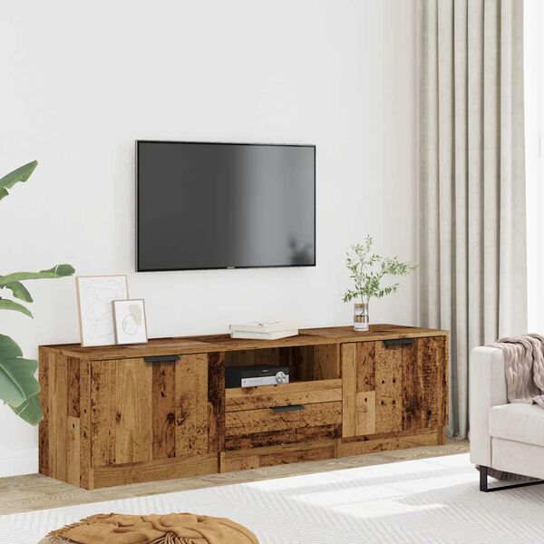 vidaXL TV skrinka Old Wood 140x35x40 cm Engineered Wood