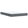 vidaXL Posteľn&yacute; r&aacute;m boxspring s matracom tmavosiv&yacute; 140x200 cm zamat