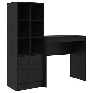 vidaXL St&ocirc;l Čierny dub 125,5 x 40 x 127 cm 2 ks