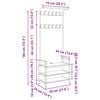 vidaXL Vešiak s poličkou Staré drevo 75 x 34 x 184 cm Kompozitné drevo