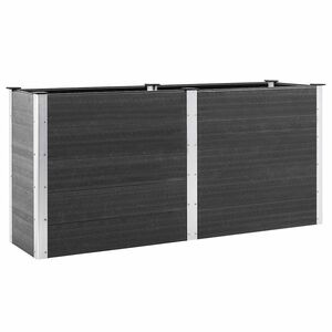 vidaXL Vyv&yacute;&scaron;en&yacute; z&aacute;hradn&yacute; z&aacute;hon 200x50x91 cm WPC siv&yacute;