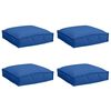 vidaXL Podložka 4 pcs Kr&aacute;lovsk&aacute; modr&aacute; 40 x 40 x 8 cm Oxfordsk&aacute; l&aacute;tka