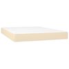 vidaXL Boxspring posteľ s matracom kr&eacute;mov&yacute; 140x190 cm l&aacute;tka