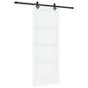 vidaXL Posuvn&eacute; dvere 83 x 211 cm Kompozitn&eacute; drevo Biela a čierna