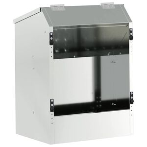 vidaXL Kŕmidlo pre kr&aacute;liky Strieborn&aacute; 64.5 x 25.5 x 45.5 cm