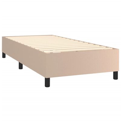 vidaXL Boxspring posteľ s matracom kapučínová 80x200 cm umelá koža