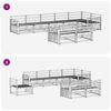vidaXL Z&aacute;hradn&aacute; s&uacute;prava gaučov 8 pcs Pr&iacute;rodn&aacute;