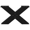 vidaXL Nohy konferenčn&eacute;ho stol&iacute;ka v tvare X, 2 ks, čierne, 50 x (30-31) cm, oceľov&eacute;