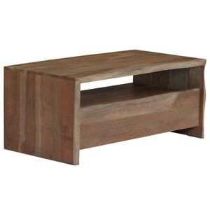 vidaXL Konferenčn&yacute; stol&iacute;k siv&yacute; 90x50x40 cm ak&aacute;ciov&eacute; drevo s prirodzene tvarovan&yacute;mi hranami