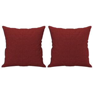 vidaXL Dekorat&iacute;vne vank&uacute;&scaron;e 2 ks v&iacute;novočerven&eacute; 40x40 cm l&aacute;tka