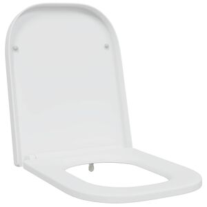 vidaXL WC sedadlo Biela 47,5 x 35 x 3,6 cm Duroplast