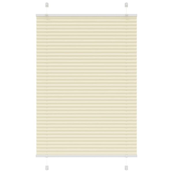 vidaXL plisovaná roleta krémová 95x150 cm Šírka látky 94,4 cm