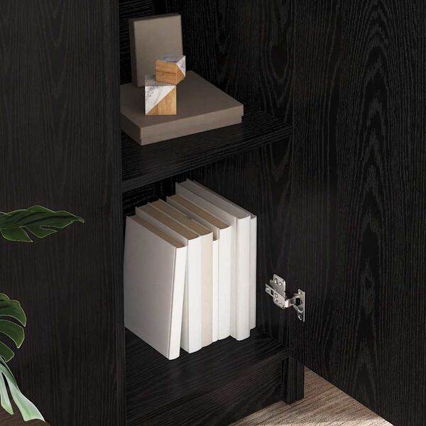 vidaXL Stôl 2 pcs Čierny dub