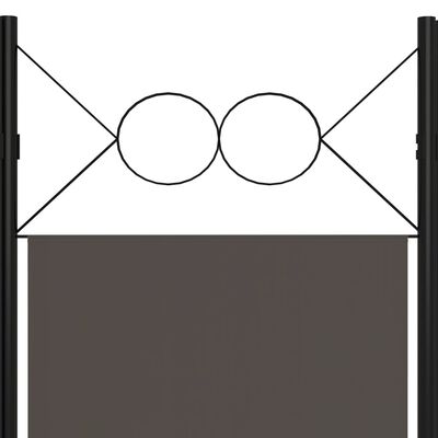 vidaXL Paraván s 3 panelmi, antracitový 120x180 cm
