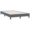 vidaXL Posteľn&yacute; r&aacute;m boxspring s matracom tmavosiv&yacute; 120x220 cm zamat