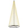 vidaXL LED vianočn&yacute; stromček 235 cm 500 LED Tepl&aacute; biela Železo Čierna
