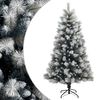 vidaXL Umel&yacute; Skl&aacute;pac&iacute; Vianočn&yacute; Stromček 120 cm PVC a kov &Scaron;ed&yacute; a biely