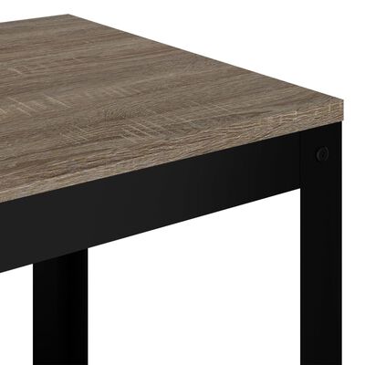 vidaXL Bočný stolík sivý a čierny 40x40x45 cm MDF a železo