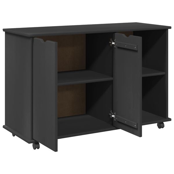 vidaXL Kolieskov&aacute; skriňa s kolesom Siv&aacute; 100 x 39 x 65,5 cm