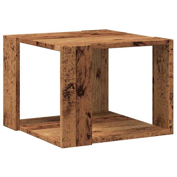 vidaXL konferenčný stolík Old Wood 40x40x30 cm Konštrukčné drevo