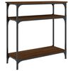 vidaXL Konzolov&yacute; stol&iacute;k hned&yacute; dub 75x29x75 cm kompozitn&eacute; drevo