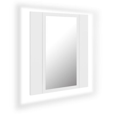vidaXL LED kúpeľňová zrkadlová skrinka biela 40x12x45 cm