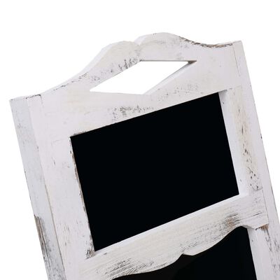 vidaXL Reklamná tabuľa biela 33x39x75 cm drevená