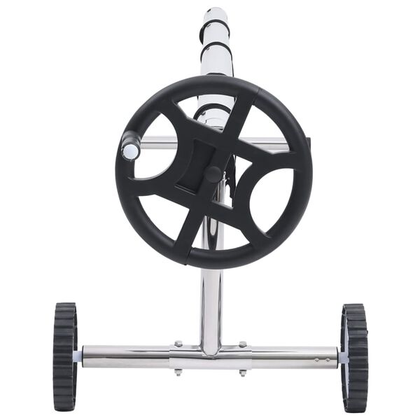 vidaXL Navijak na baz&eacute;nov&uacute; plachtu so z&aacute;kladňou z nehrdzavej&uacute;cej ocele