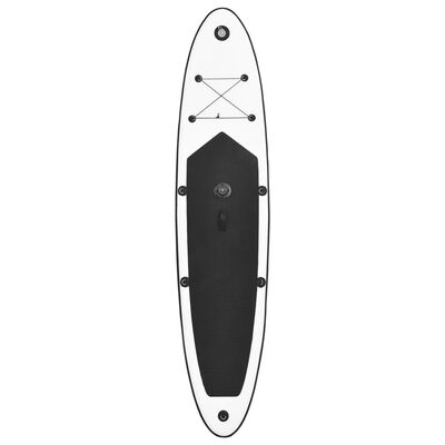 vidaXL Nafukovací Stand up paddleboard s plachtou, čierno biely
