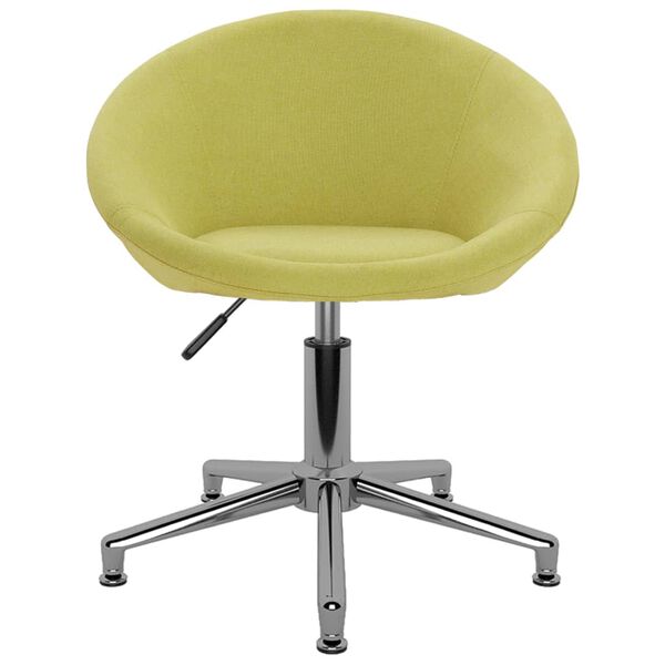 vidaXL Otočné jedálenské stoličky 2 ks zelené látkové