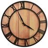 vidaXL N&aacute;stenn&eacute; hodiny 39 cm hnedo-čierne MDF a železo