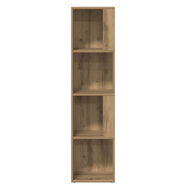 vidaXL rohov&aacute; skriňa Artisan Dub Artisan 33x33x132cm Kon&scaron;trukčn&eacute; drevo