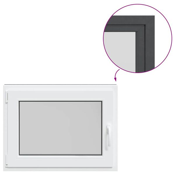 vidaXL Okno do suter&eacute;nu "RISOR" 80x70 cm otv&aacute;ravo-sklopn&eacute; DIN ľav&eacute; antracitov&eacute;