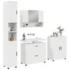 vidaXL Sada k&uacute;peľňov&eacute;ho n&aacute;bytku so z&aacute;suvkou 4 pcs Vysok&yacute; lesk bielej