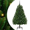 vidaXL Umel&yacute; vianočn&yacute; stromček 150 cm 150 LED Tepl&aacute; biela PVC a oceľ