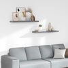 vidaXL Pl&aacute;vaj&uacute;ce n&aacute;stenn&eacute; police 2 ks, siv&eacute; 90x23,5x3,8 cm, MDF