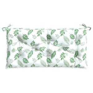 vidaXL Podložka na z&aacute;hradn&uacute; lavičku vzor listov 110x50x7 cm l&aacute;tka