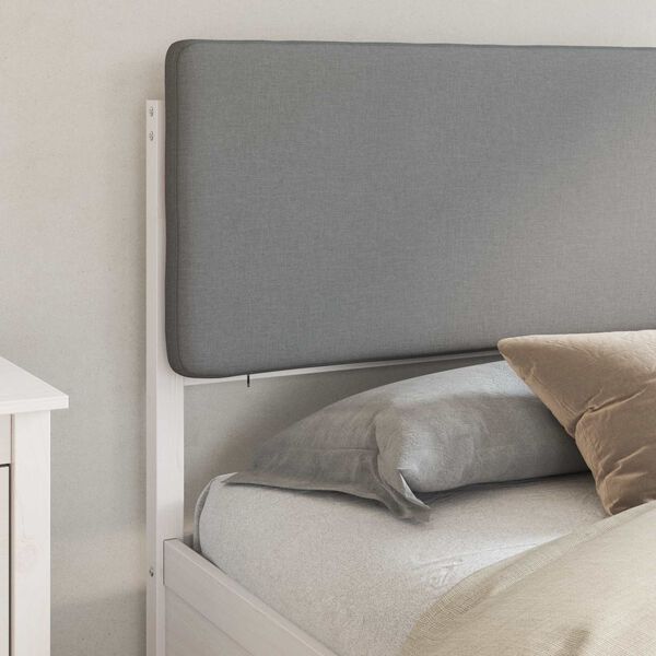 vidaXL R&aacute;m postele s čal&uacute;nen&yacute;m čelom Svetlosiv&aacute; 200 x 200 cm