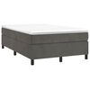 vidaXL Posteľn&yacute; r&aacute;m boxspring s matracom tmavosiv&yacute; 90x190 cm zamat