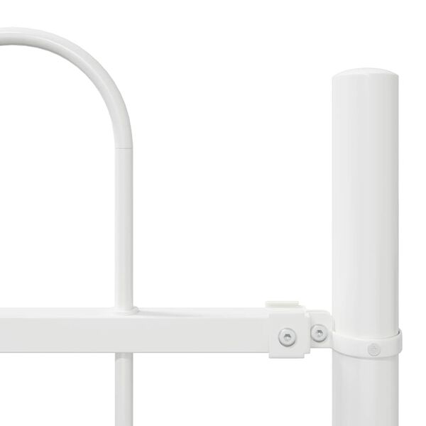 vidaXL Z&aacute;hradn&yacute; plot 5 pcs Biela 8,5 x 0,6 m Pr&aacute;&scaron;kovan&aacute; oceľ