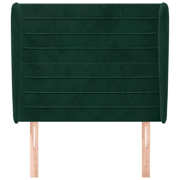 vidaXL Čelo postele so z&aacute;hybmi tmavosiv&eacute; 83x23x118/128 cm zamat