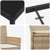vidaXL Záhradný jedálenský set 3 pcs Béžová polyratan
