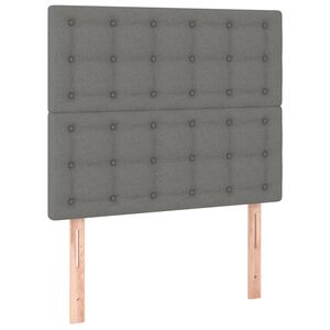 vidaXL Čelo postele tmavosiv&eacute; 80x5x118/128 cm l&aacute;tkov&eacute;