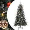 vidaXL Umel&yacute; vianočn&yacute; stromček Zelen&aacute; 180 cm PVC, plast a oceľ