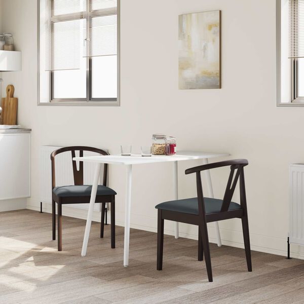 vidaXL Jed&aacute;lensk&aacute; stolička 2 pcs Svetlohned&aacute; a čierna