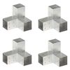 vidaXL Tr&aacute;mov&eacute; spojky 4 ks v tvare Y 81x81 mm pozinkovan&yacute; kov