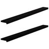 vidaXL Okenn&yacute; parapet 2 ks hnedočiern&aacute; 160x15x2 cm dubov&yacute; mas&iacute;v