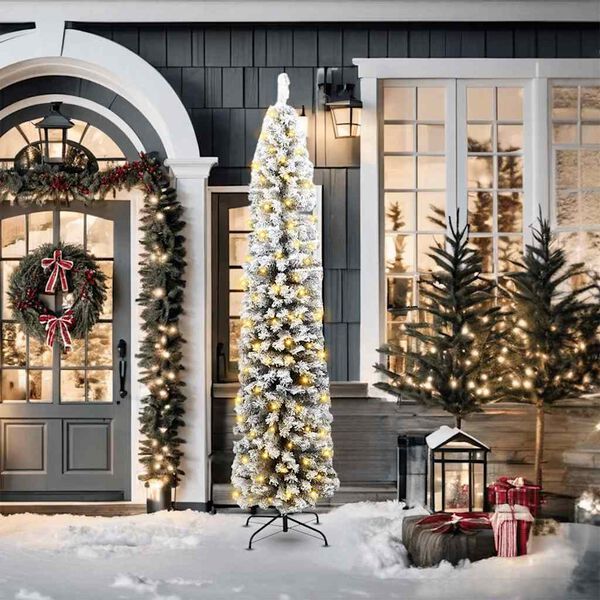 vidaXL Umel&yacute; vianočn&yacute; stromček Zelen&aacute; 210 cm PVC, oceľ a plast