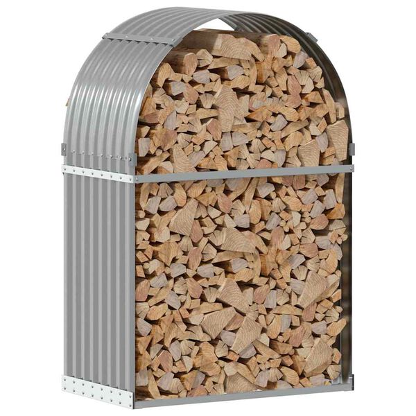 vidaXL Držiak na polen&aacute; bledosiv&yacute; 80x45x120 cm pozinkovan&aacute; oceľ