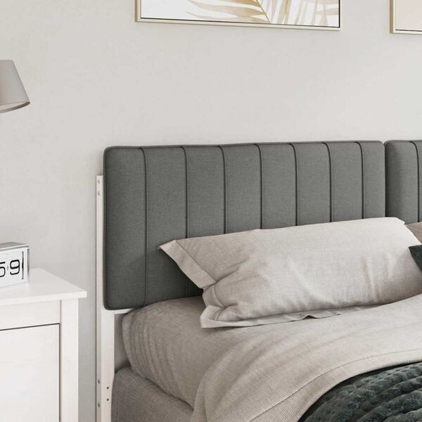 vidaXL Čal&uacute;nen&eacute; čelo postele Biela a svetlo &scaron;ed&aacute; 180 cm